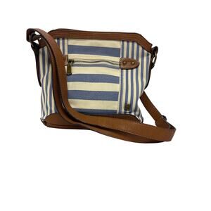 b.ø.c. born| Striped  crossbody bag / purse shoulder clutch handbag UEC.